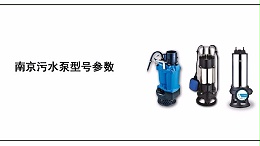 南京污水泵型号参数